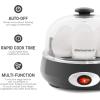 imageElite Gourmet Easy Electric 7 Egg Capacity Cooker Poacher Omelet Maker Scrambled Soft Medium Hard Boiled with Auto ShutOff and Buzzer BPA Free Charcoal GreyCharcoal Grey