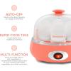 imageElite Gourmet Easy Electric 7 Egg Capacity Cooker Poacher Omelet Maker Scrambled Soft Medium Hard Boiled with Auto ShutOff and Buzzer BPA Free Charcoal GreyCoral