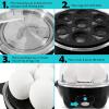 imageElite Gourmet Easy Electric 7 Egg Capacity Cooker Poacher Omelet Maker Scrambled Soft Medium Hard Boiled with Auto ShutOff and Buzzer BPA FreeBlack