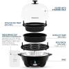 imageElite Gourmet Easy Electric 7 Egg Capacity Cooker Poacher Omelet Maker Scrambled Soft Medium Hard Boiled with Auto ShutOff and Buzzer BPA FreeBlack