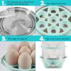 imageElite Gourmet Easy Electric 7 Egg Capacity Cooker Poacher Omelet Maker Scrambled Soft Medium Hard Boiled with Auto ShutOff and Buzzer BPA FreeMint