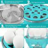 imageElite Gourmet Easy Electric 7 Egg Capacity Cooker Poacher Omelet Maker Scrambled Soft Medium Hard Boiled with Auto ShutOff and Buzzer BPA FreeTeal