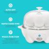 imageElite Gourmet Easy Electric 7 Egg Capacity Cooker Poacher Omelet Maker Scrambled Soft Medium Hard Boiled with Auto ShutOff and Buzzer BPA FreeWhite