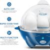 imageElite Gourmet Easy Electric 7 Egg Capacity Soft Medium HardBoiled Cooker Poacher Scrambled Omelet Maker with Auto ShutOff and Buzzer BPA FreeClassic Blue