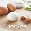 imageElite Gourmet Easy Electric 7 Egg Capacity Soft Medium HardBoiled Cooker Poacher Scrambled Omelet Maker with Auto ShutOff and Buzzer BPA FreeClassic Blue