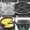 imageElite Gourmet Easy Electric 7 Egg Capacity Soft Medium HardBoiled Cooker Poacher Scrambled Omelet Maker with Auto ShutOff and Buzzer BPA FreeDark Grey