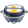 imageElite Gourmet Easy Electric 7 Egg Capacity Soft Medium HardBoiled Cooker Poacher Scrambled Omelet Maker with Auto ShutOff and Buzzer BPA FreeGrey Blue
