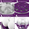 imageElite Gourmet Easy Electric 7 Egg Capacity Soft Medium HardBoiled Cooker Poacher Scrambled Omelet Maker with Auto ShutOff and Buzzer BPA FreePurple