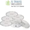 imageElite Gourmet Food Dehydrator 5 BPAFree Stackable Transparent for Homemade Jerky Herbs Fruit Veggies Meats Snacks Treats 5 Trays White