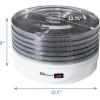 imageElite Gourmet Food Dehydrator 5 BPAFree Stackable Transparent for Homemade Jerky Herbs Fruit Veggies Meats Snacks Treats 5 Trays White