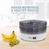 imageElite Gourmet Food Dehydrator 5 BPAFree Stackable Transparent for Homemade Jerky Herbs Fruit Veggies Meats Snacks Treats 5 Trays White