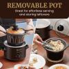 imageElite Gourmet MST275XP Electric Oval Slow Cooker 2Qt Capacity PurpleBlack