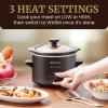 imageElite Gourmet MST275XP Electric Oval Slow Cooker 2Qt Capacity PurpleBlack
