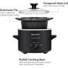imageElite Gourmet MST275XP Electric Oval Slow Cooker 2Qt Capacity PurpleBlack