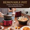 imageElite Gourmet MST275XP Electric Oval Slow Cooker 2Qt Capacity PurpleMetallic Red