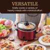 imageElite Gourmet MST275XP Electric Oval Slow Cooker 2Qt Capacity PurpleMetallic Red