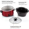 imageElite Gourmet MST275XP Electric Oval Slow Cooker 2Qt Capacity PurpleMetallic Red