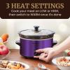 imageElite Gourmet MST275XP Electric Oval Slow Cooker 2Qt Capacity PurplePurple