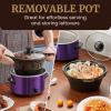 imageElite Gourmet MST275XP Electric Oval Slow Cooker 2Qt Capacity PurplePurple