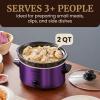 imageElite Gourmet MST275XP Electric Oval Slow Cooker 2Qt Capacity PurplePurple