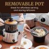 imageElite Gourmet MST275XP Electric Oval Slow Cooker 2Qt Capacity PurpleStainless Steel