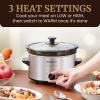 imageElite Gourmet MST275XP Electric Oval Slow Cooker 2Qt Capacity PurpleStainless Steel