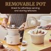 imageElite Gourmet MST275XP Electric Oval Slow Cooker 2Qt Capacity PurpleWhite
