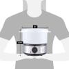 imageElite Gourmet MaxiMatic Electric Food Vegetable Steamer with BPAFree 3 Tier Stackable Nested Basket Trays Auto Shutoff 60min Timer 800W 9 Quart Stainless Steel25 Quart