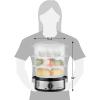 imageElite Gourmet MaxiMatic Electric Food Vegetable Steamer with BPAFree 3 Tier Stackable Nested Basket Trays Auto Shutoff 60min Timer 800W 9 Quart Stainless Steel95 Quart