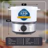 imageElite Gourmet MaxiMatic Electric Food Vegetable Steamer with BPAFree 3 Tier Stackable Nested Basket Trays Auto Shutoff 60min Timer 800W 9 Quart Stainless Steel25 Quart