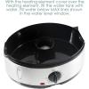 imageElite Gourmet MaxiMatic Electric Food Vegetable Steamer with BPAFree 3 Tier Stackable Nested Basket Trays Auto Shutoff 60min Timer 800W 9 Quart Stainless Steel95 Quart