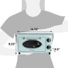imageElite Gourmet by Maximatic Americana Collection ETO147M Diner 50s Retro Countertop Toaster oven Bake Toast Fits 8 Pizza Temperature Control ampamp Adjustable 60Minute Timer 1000W 2 Slice Mint2 Slice  10L