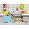 imageElite by Americana ECT542R Retro PopUp Hot Dog and Bun Toaster Cooker Machine with Tongs Heat Veggie Links Kosher Beef Turkey Sausages Bratwurst 2 Slice RedRed