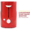 imageElite by Americana ECT542R Retro PopUp Hot Dog and Bun Toaster Cooker Machine with Tongs Heat Veggie Links Kosher Beef Turkey Sausages Bratwurst 2 Slice RedBlue
