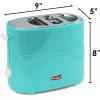 imageElite by Americana ECT542R Retro PopUp Hot Dog and Bun Toaster Cooker Machine with Tongs Heat Veggie Links Kosher Beef Turkey Sausages Bratwurst 2 Slice RedRed