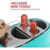 imageElite by Americana ECT542R Retro PopUp Hot Dog and Bun Toaster Cooker Machine with Tongs Heat Veggie Links Kosher Beef Turkey Sausages Bratwurst 2 Slice RedRed