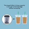 imageHyperChiller HC2M Patented Iced CoffeeBeverage Cooler NEW IMPROVEDSTRONGER AND MORE DURABLE Ready in One Minute Reusable for Iced Tea Wine Spirits Alcohol Juice 125 Oz Mint BlueSlate Blue