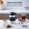 imageHyperChiller HC2M Patented Iced CoffeeBeverage Cooler NEW IMPROVEDSTRONGER AND MORE DURABLE Ready in One Minute Reusable for Iced Tea Wine Spirits Alcohol Juice 125 Oz Mint BlueStainless Steel