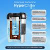 imageHyperChiller HC2M Patented Iced CoffeeBeverage Cooler NEW IMPROVEDSTRONGER AND MORE DURABLE Ready in One Minute Reusable for Iced Tea Wine Spirits Alcohol Juice 125 Oz Mint BlueStainless Steel