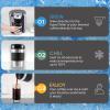 imageHyperChiller HC2M Patented Iced CoffeeBeverage Cooler NEW IMPROVEDSTRONGER AND MORE DURABLE Ready in One Minute Reusable for Iced Tea Wine Spirits Alcohol Juice 125 Oz Mint BlueStainless Steel