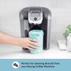 imageHyperChiller HC3 Patented Iced CoffeeBeverage Cooler NEW IMPROVEDSTRONGER AND MORE DURABLE Ready in One Minute Reusable for Iced Tea Wine Spirits Alcohol Juice 125 Oz BlackAqua Sky