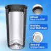 imageNEW HyperChiller SLIM HBC100SS Dual Wall Vacuum Insulated Slim Can Cooler Beer Soda Energy Drinks Seltzer Wine Cooler Fits All Standard 12 OZ Slim Cans Cup Holder Friendly Stainless SteelBlack