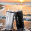 imageNEW HyperChiller SLIM HBC100SS Dual Wall Vacuum Insulated Slim Can Cooler Beer Soda Energy Drinks Seltzer Wine Cooler Fits All Standard 12 OZ Slim Cans Cup Holder Friendly Stainless SteelBlack
