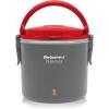 imageElite Gourmet EFW6080R Warmables Lunch Box Electric Food Warmer with Stainless Steel Pot 32 Ounce Grey Red