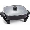 imageElite Gourmet EG6203 Extra Deep 16quotx13quotx32quot 105Qt Scratch Resistant Easy Pour Spout Dishwasher Safe Nonstick Electric Skillet with Glass Vented Lid Adjustable Temperature Black75Qt