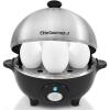 imageElite Gourmet EGC508 Rapid Egg Cooker 7 EasyToPeel Hard Medium Soft Boiled Eggs Poacher Omelet Maker Auto ShutOff Alarm 16Recipe Booklet Stainless SteelStainless Steel