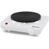 imageElite Gourmet ESB301F Countertop Single Cast Iron Burner 1000 Watts Electric Hot Plate Temperature Controls Power Indicator Lights Easy to Clean WhiteCast Single