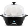 imageElite Gourmet Easy Electric 7 Egg Capacity Cooker Poacher Omelet Maker Scrambled Soft Medium Hard Boiled with Auto ShutOff and Buzzer BPA FreeBlack