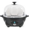 imageElite Gourmet Easy Electric 7 Egg Capacity Soft Medium HardBoiled Cooker Poacher Scrambled Omelet Maker with Auto ShutOff and Buzzer BPA FreeDark Grey
