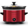 imageElite Gourmet MST275XP Electric Oval Slow Cooker 2Qt Capacity PurpleMetallic Red